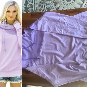 Purple hooded shirt